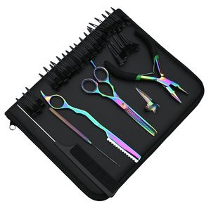 Professional Complete Hair Extension Tools Kit Stainless Steel Microbeads <b>Crimping</b> Plier Pulling Hook Thinning Scissor Sharp - Product Image 1