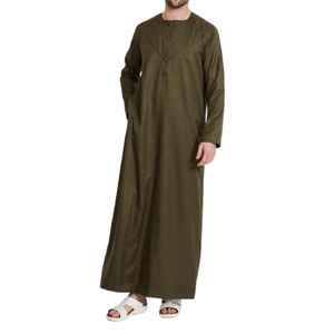 Ensemble de thobe traditionnel pakistanais pour hommes, col haut, manches longues, longueur cheville, coton respirant, broderie, style ethnique, service OEM - Product Image 6