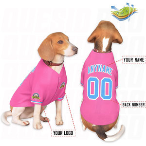 เสื้อฟุตบอลสำหรับสุนัขและลูกสุนัขสำหรับฤดูร้อน ขายส่ง เสื้อผ้าสัตว์เลี้ยงแฟชั่นสำหรับสุนัข เสื้อเบสบอลสุนัขเนื้อผ้านุ่มสบาย - Product Image 3