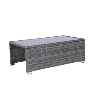 Set di Mobili da Esterno in Rattan Intrecciato a 8 Pezzi, Colore Grigio, con Scatola Portaoggetti, Cuscini, Divano Resistente ed Elegante - Product Image 5