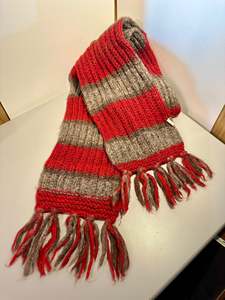 Chunky Plan Color <b>Kitted</b> Acrylic Long <b>Knitted</b> <b>Scarf</b> with Camouflage and Fox Design Colorful Stripes for Women <b>knitted</b> scarfcolor - Product Image 4