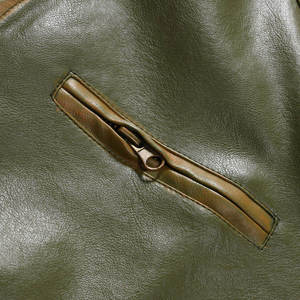 Genuine Sheep <b>Skin</b> Leather Jacket Custom Design Premium Men's Street Fashion Stand Collar Front Logo Waterproof Breathable - Product Image 4