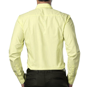Camisa de Vestir Casual para Hombre de Alta Calidad, Color Puro, 100% Algodón, Camisa Formal Casual de Verano para Hombre, Servicio OEM ODM - Product Image 3