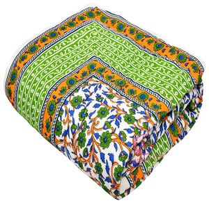 KHATI HOUSE 400 TC Pure Cotton Floral Printed Bohemian Lightweight Handmade Jaipuri <b>Quilt</b> <b>Single</b> Bed Razai 85x55 Inches - Product Image 3