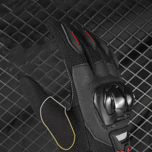 Gants en cuir à doigts entiers, noir et rose, pour le cyclisme, l'hiver, la conduite, imperméables, fermeture à boucle, unisexe - Product Image 4