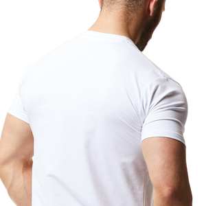 T-shirt de sport pour homme 100% coton, extensible, respirant, séchage rapide, idéal pour l'entraînement, la course à pied, personnalisable avec logo. - Product Image 6