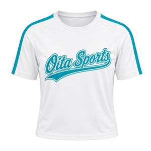 Ensemble uniforme de cheerleading blanc turquoise, chemise à manches courtes, jupe plissée, vêtements de sport d'équipe, entraînement, performance, compétition - Product Image 3