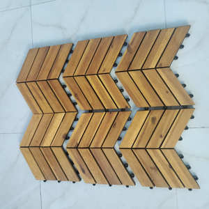 Modern Acacia Herringbone Tiles 300*300mm Anti-slip Waterproof for Outdoor for Interior Exterior Decor <b>Garden</b> Back Yard Decor - Product Image 6