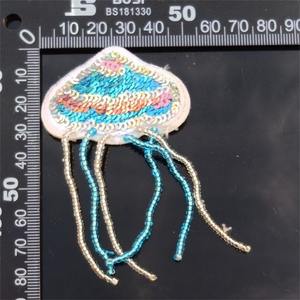 Porte-clés brodé à la main avec perles de rocaille et étiquette personnalisée, porte-clés brodé de perles de rocaille avec nom pour breloques de sac - Product Image 5