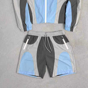 Ensemble court en nylon respirant de qualité supérieure, coupe décontractée, coupe-vent, deux pièces, pour homme, idéal pour l'été - Product Image 2