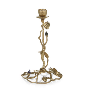 Metal Iron Candelabra for Table with Birds and Flowers, Colorful <b>Tree</b> of Life Bohemian <b>Candle</b> Holder - Product Image 3