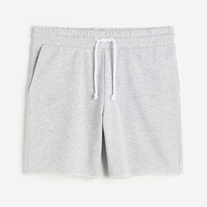 Pantalones Cortos Bermuda de Algodón Gris para Hombre, con Cordón en la Cintura, Bolsillos, Estilo Casual, Tejido de Punto, Cintura Media, Color Sólido, Transpirables - Product Image 1