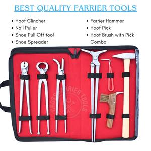 ชุดเครื่องมือช่างเกือกม้าในกล่อง พร้อมที่ดึงตะปู ที่ถ่างกีบม้า ค้อนตอก แปรงทำความสะอาดกีบม้า ที่เก็บตะปู และที่ยึดตะปู - Product Image 2