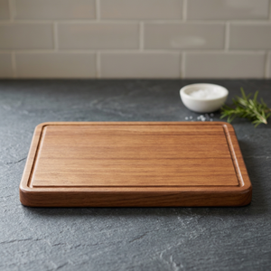 Planche à découper en résine naturelle de qualité supérieure avec grain distinctif, forme rectangulaire, épaisseur de 1,5 cm, pour accessoires de cuisine modernes - Product Image 4