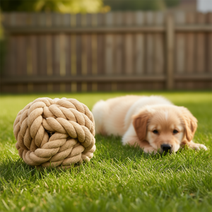 Balle en corde de 13 cm pour animaux de compagnie, jouet pour chien - Product Image 3