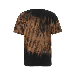 Camiseta de Manga Corta con Tie-Dye para Hombre, con Logotipo y Diseño Personalizados, Cuello Redondo, Informal, Tejida, Corte Regular, Estampada, Marrón y Negro 2026 - Product Image 3