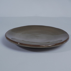 Taupe Brown Rim Japandi Eco Friendly Durable Ceramic Dinner <b>Plate</b> 26cm for Restaurant Hotel Cafe Serving Main Course <b>Steak</b> Dish - Product Image 3