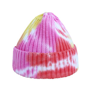 2026 New Fashion Custom Beanie for <b>Men</b> Women Soft Tie Dye <b>Winter</b> Cotton Knitted <b>Hats</b> with Bows & Plaid Pattern for Beach - Product Image 5