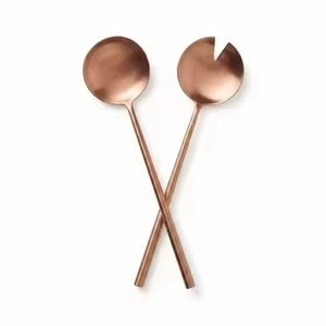 Romantic Heart Design Handle <b>Salad</b> <b>Servers</b> Set Two Tone Gold and Silver Stainless Steel Wedding Tableware <b>Salad</b> <b>Server</b> - Product Image 5