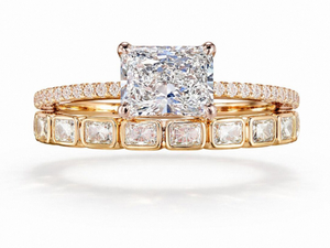 Factory Whole <b>Cheap</b> Price 925 Sterling Silver 5A White Square Zircon <b>Ring</b> Set Gold Plated Engagement Wedding <b>Rings</b> for Women - Product Image 1