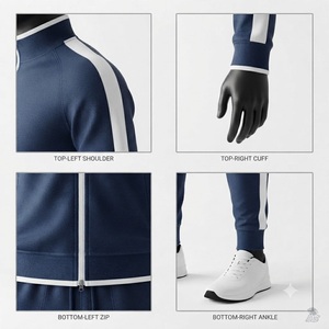Conjunto Deportivo Ligero para Hombre con Cierre Frontal, Ropa Cómoda para Ejercicio, Ropa Deportiva Informal para Correr - Product Image 6