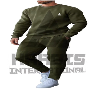 High Quality Custom Slim Fit Cotton <b>Jogging</b> <b>Suit</b> Tracksuit Set Men Sweat <b>Suits</b> Mid Weight Unique Look Crew Neck Men's Sweat <b>Suit</b> - Product Image 1