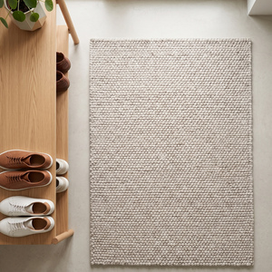Tapis exclusif en laine bouclée tissée à la main, antidérapant, texturé, fait main, pour salon moderne, chambre et maison - Product Image 5