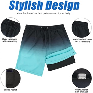 Pantalones Cortos Deportivos de Malla para Hombre, Secado Rápido, Verano, Diseño Sólido, Poliéster, Estilo Urbano, 2 en 1, Ropa de Entrenamiento de Alto Rendimiento - Product Image 4