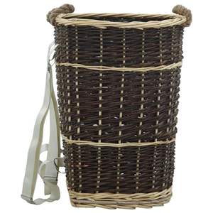 Sac à dos en saule naturel pour bûches de bois de chauffage avec sangles de transport 17,5'' x 14,6'' x 19,7'' pour paniers à linge - Product Image 2