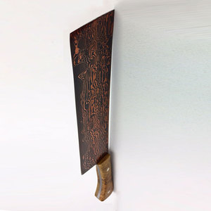 Couteau de chef en cuivre Damas fait main, outil de préparation alimentaire pour la cuisine, équipement de cuisson professionnel pour la maison et la restauration - Product Image 2