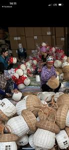 Producto más vendido - Cesta de almacenamiento con forma de hongo tejida con ratán natural, disponible en varios colores. - Product Image 4