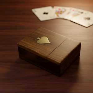 Caja de cartas de lujo de madera con incrustaciones de latón, decoración para el hogar, adorno para sala de estar, mesa interior, pieza de arte para regalo. - Product Image 2