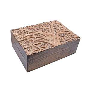 Caja Organizadora de Joyas Rectangular de Madera Natural con Múltiples Compartimentos para Collares, Pendientes, Anillos, Pulseras y Accesorios Personales - Product Image 4
