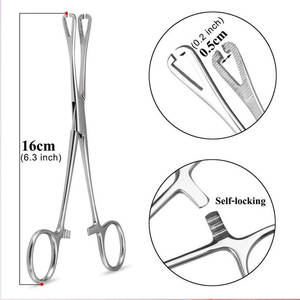 Pince de perçage en acier inoxydable de 6 pouces pour septum, nombril, nez, oreille, corps et ventre - Product Image 5
