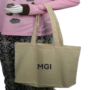 Sac fourre-tout en toile de coton réutilisable pour femmes, avec logo personnalisé, fermeture éclair, style japonais, idéal pour la plage et les voyages – Nouvelle collection en promotion - Product Image 6
