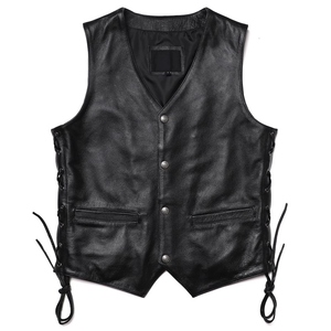 Chaleco de Cuero Vintage para Hombre, Sin Mangas, Estilo Casual para Motociclistas, Material, Color, Talla y Logotipo Personalizables - Product Image 5