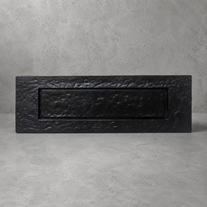SHUBHAM Vintage Black Cast Iron Outdoor Mailbox <b>Door</b> Letter Slot Rectangular Entry <b>Plate</b> for Exterior <b>Door</b> - Product Image 1