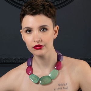 Collar de Resina Hecho a Mano para Mujer, Diseño de Moda con Temática Artística de la India, Joyería de Moda para Chicas - Product Image 3