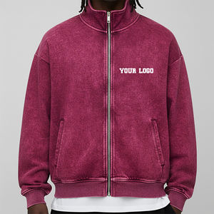 Nouveau sweat-shirt en molleton uni pour homme, coupe oversize, manches classiques, col montant, style décontracté pour l'automne - Product Image 1