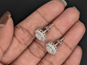 Anillos de Boda Lurba Jewels de Oro Blanco Sólido de 10K con Diamantes Cultivados en Laboratorio de 1 Ct, Certificados por IGI, Diseño de Flor, Regalo para Fiesta - Product Image 3