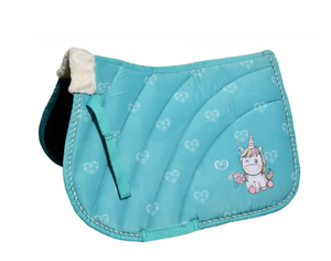 Tapis de selle personnalisé licorne pour enfants |   Tapis de selle pour poney confortable et respirant |   Équipement d'équitation - Product Image 3