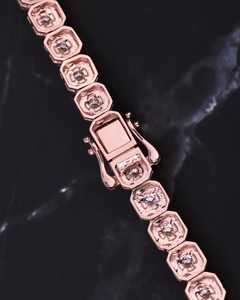 Collar de Cadena Cubana de Plata 925 con Baño de Rodio y Moissanita Redonda de Corte Brillante de 9mm, Certificado, para Regalo Unisex - Product Image 4