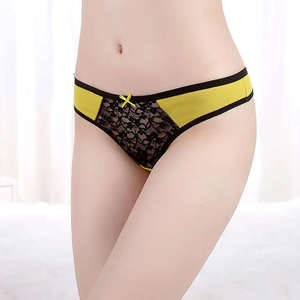 Culotte string en soie 100% imprimée motif léopard tricoté, taille basse, antibactérienne, vente en gros, sous-vêtements et vêtements de nuit pour femmes - Product Image 1