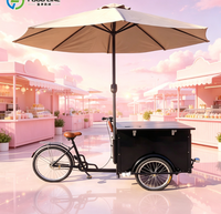Chariot à glaces à propulsion vélo pour événements sur la plage