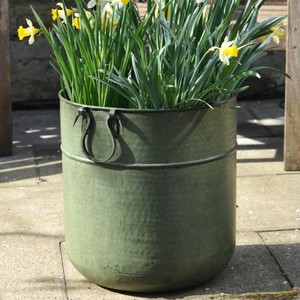 Handmade Vintage Design Classical Verdigris Metal Iron Outdoor Garden Use for <b>Plants</b> <b>Large</b> Planters Pots - Product Image 3