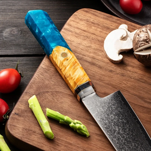 Ensemble de couteaux de cuisine en acier Damas de qualité supérieure LEGACY BLADES, 9 pièces, avec lames polies ambidextres, manches en résine, fournisseur d'usine - Product Image 4