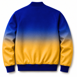 เสื้อแจ็คเก็ตโอเวอร์ไซส์ผ้าซาตินแบบไล่เฉดสีสำหรับผู้หญิง ยี่ห้อ Sigma Gamma Rho ปักลายตัวอักษรกรีก ติดกระดุมแป๊ก คอเสื้อและปลายแขนเสื้อถักแบบริบบิ้น - Product Image 4