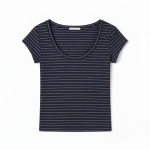 Camiseta de Verano de Manga Corta a Rayas para Mujer, de Alta Calidad, Corte Ajustado, Transpirable y de Secado Rápido, por Routine Vietnam - Product Image 4