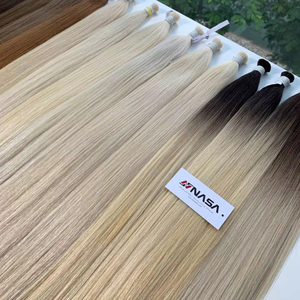 ต่อผมแบบเส้นใหญ่ สินค้าขายดี ปี 2026 สีบลอนด์ ผมเวียดนามแท้ 100% ตรง เงางาม สดใส - Product Image 1