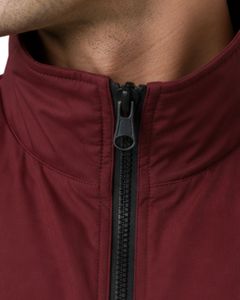 Custom Maroon <b>Men</b> <b>Lightweight</b> Bomber <b>Jacket</b> Full Zip Casual Windbreaker Stand Collar Autumn Streetwear Fashion Coat Outerwear - Product Image 5